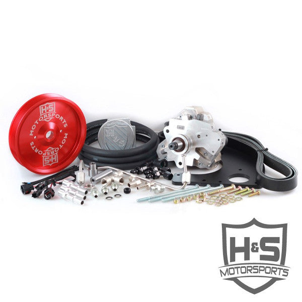 H&S Motorsports 121001-4  (Red) Dual High Pressure Fuel Kit  2011-2019 6.7 Powerstroke