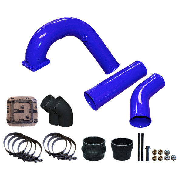 Pusher 3.5" MEGA Intake System with 3.5"  Intercooler Tubes 1994-1996 Dodge Cummins  (Blue)