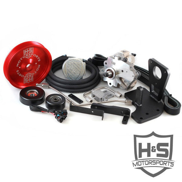 H&S Motorsports 131001-4 (Red ) Dual High Pressure Fuel Kit  2011-2016  6.6 Chevy Duramax