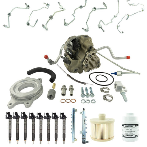 ( Industrial Injection 4G6104 2011-2016 6.6L DURAMAX LML BOSCH DISASTER KIT ) ( Fuel system replacement kit + CP3 Conversion kit)