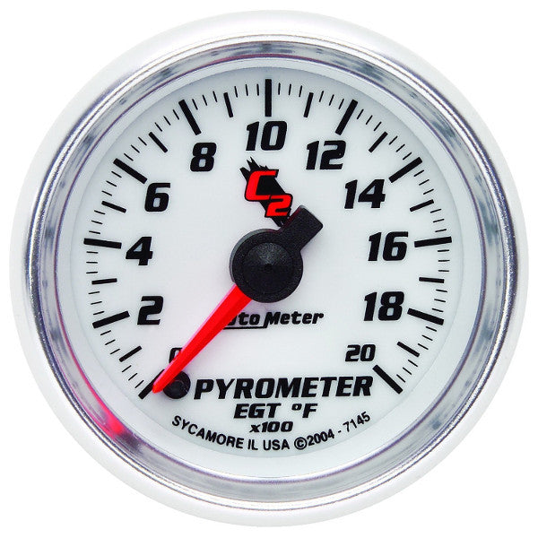 Auto Meter C2 7145   2-1/16" PYROMETER, 0-2000 °F,