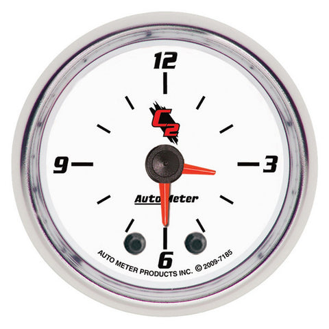 Auto Meter C2  7185    2-1/16" CLOCK, 12 HOUR,