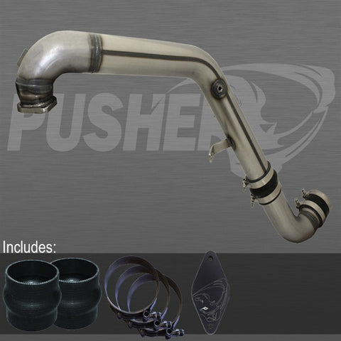 Pusher Max HD Charge Tube for 2011- 2016 Duramax LML Trucks   (Bare No Paint)