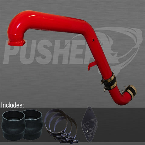 Pusher Max HD Charge Tube for 2011- 2016 Duramax LML Trucks   (Red)