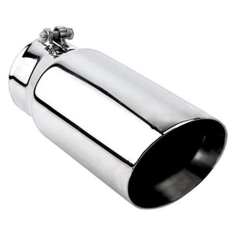 Different Trend® BQ9-405013AC-12 - Diesel Series Round Angle Cut Bolt-On Double-Wall Exhaust Tip (4" Inlet, 5" Outlet, 12" Length)