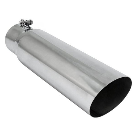 Different Trend BQ9-405018SL - Diesel Series Round Angle Cut Bolt-On Exhaust Tip (4" Inlet, 5" Outlet, 18" Length)