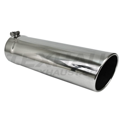 Different Trend BQ9-505018RSL - Diesel Series Round Rolled Edge Slant Cut Bolt-On Exhaust Tip (5" Inlet, 5" Outlet, 18" Length)