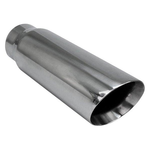 Different Trend® DT-406013AC-15 - Diesel Series Round Angle Cut Bolt-On Double-Wall Exhaust Tip (4" Inlet, 6" Outlet, 15" Length)