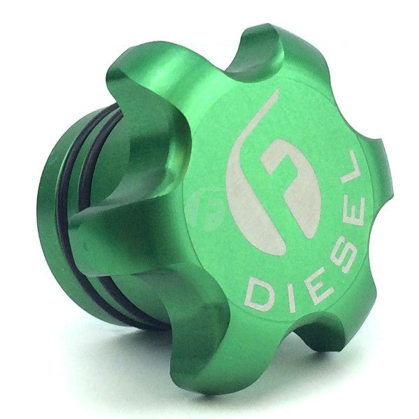Fleece Performance Green Anodized Fuel Cap for 2013+ Cummins  Diesel    FPE-FC-1316-GRN