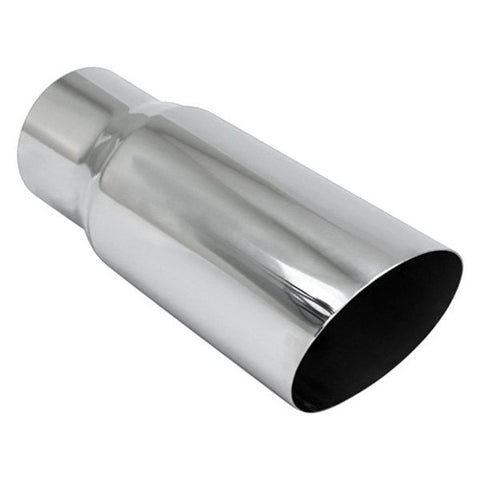 Different Trend Q9-405012SL - Diesel Series Round Angle Cut Weld-On Exhaust Tip (4" Inlet, 5" Outlet, 12" Length)