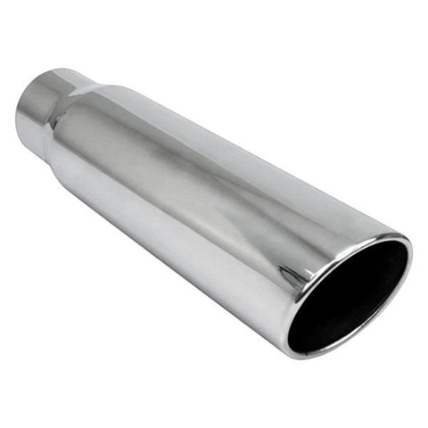 Different Trend Q9-405018SL - Diesel Series Round Angle Cut Weld-On Exhaust Tip (4" Inlet, 5" Outlet, 18" Length)