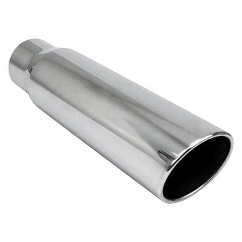 Different Trend® Q9-506018RSL - Diesel Series Round Rolled Edge Angle Cut Weld-On Exhaust Tip (5" Inlet, 6" Outlet, 18" Length)