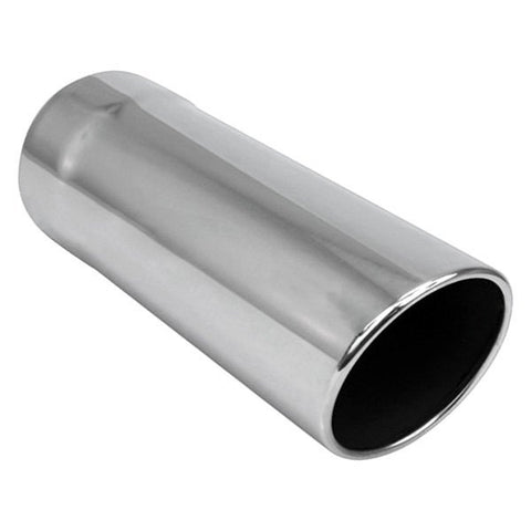 Different Trend Q9-505012RSL - Diesel Series Round Rolled Edge Angle Cut Weld-On Exhaust Tip (5" Inlet, 5" Outlet, 12" Length)
